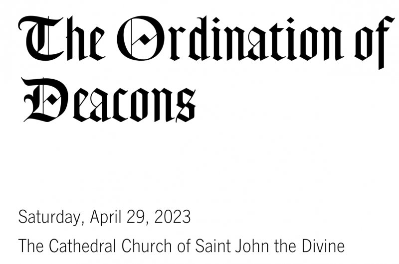 Ordination of Vocational Deacons